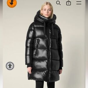 WOMEN'S ANIMAL FREE PUFFER COAT MOD. ISABEL IN blue